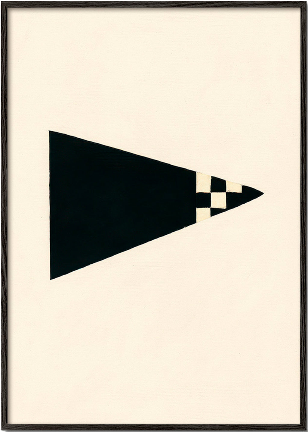 Minimalistisk design med geometrisk flag – Black Frame