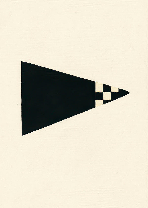 Minimalistisk design med geometrisk flag