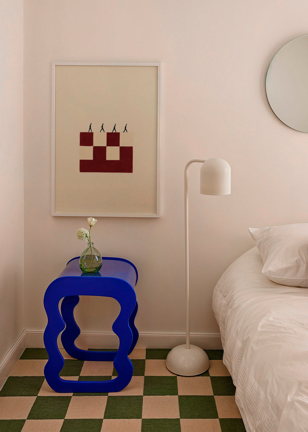 Geometrisk plakat med gående figurer – Product1