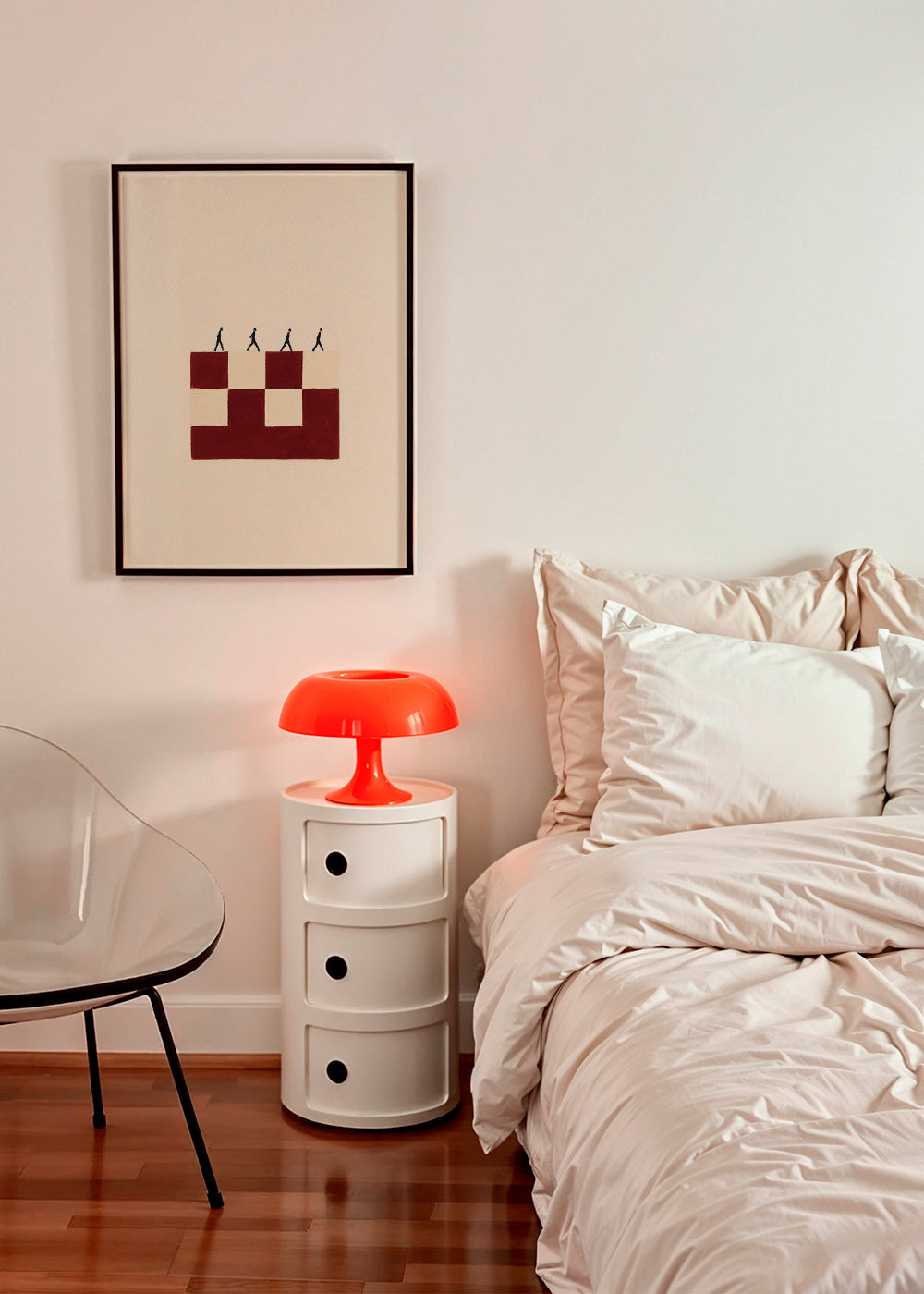 Geometrisk plakat med gående figurer – Product2