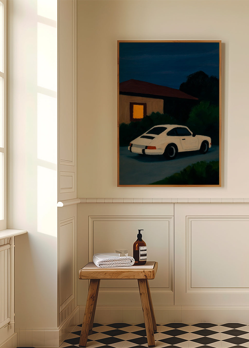 Vintage bil plakat i natlig kørsel – Product3