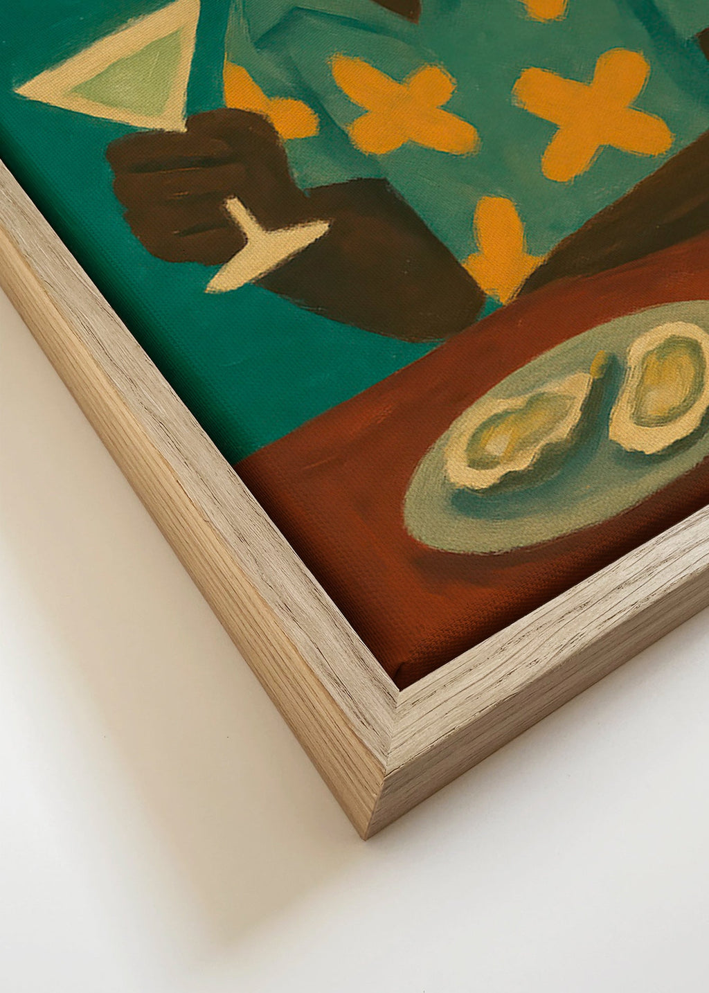 Køkkenkunst med abe og cocktail – Canvas detail