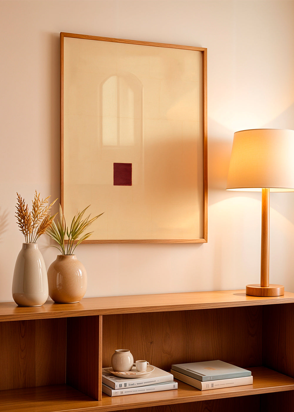 Minimalistisk billede med rød kerne – Product1