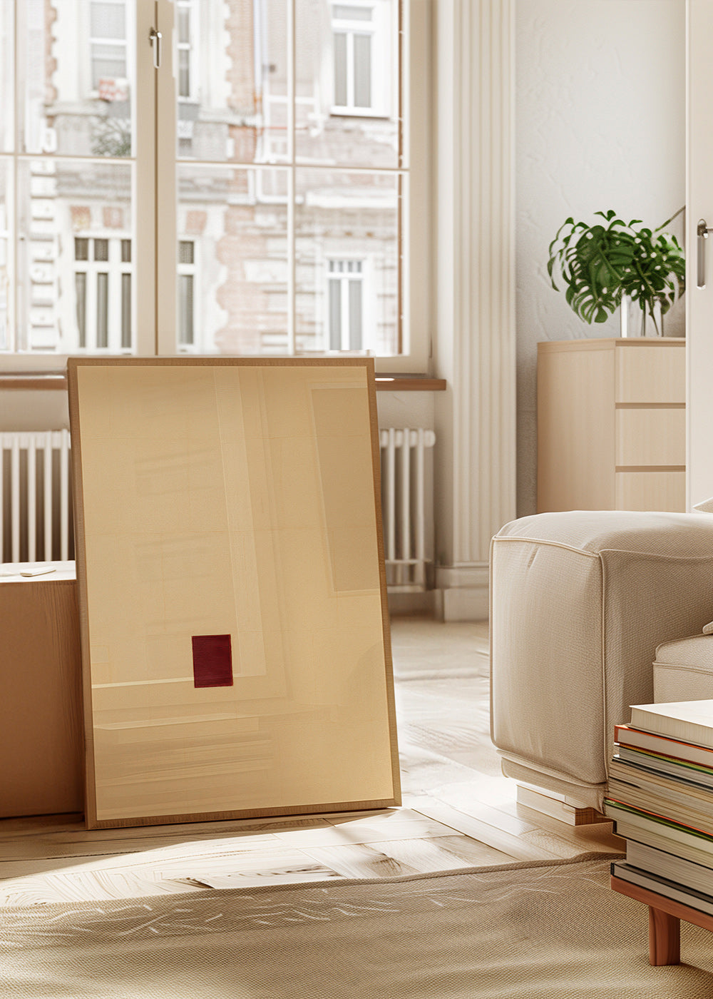 Minimalistisk billede med rød kerne – Product3
