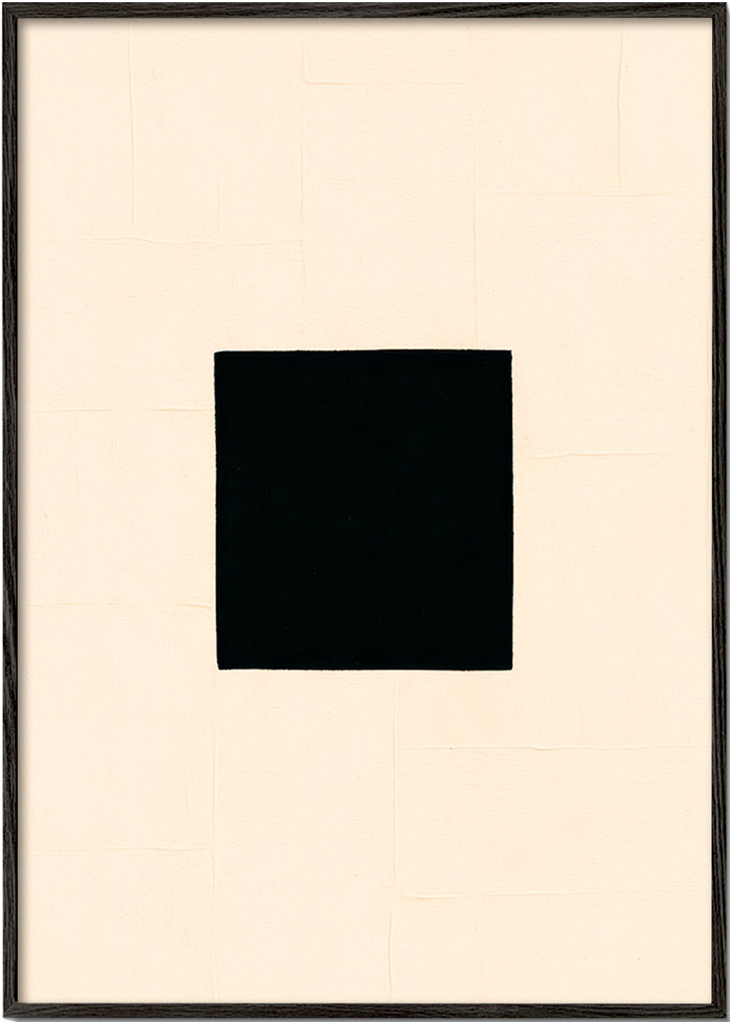 Abstrakt billede: sort firkant på creme – Black Frame