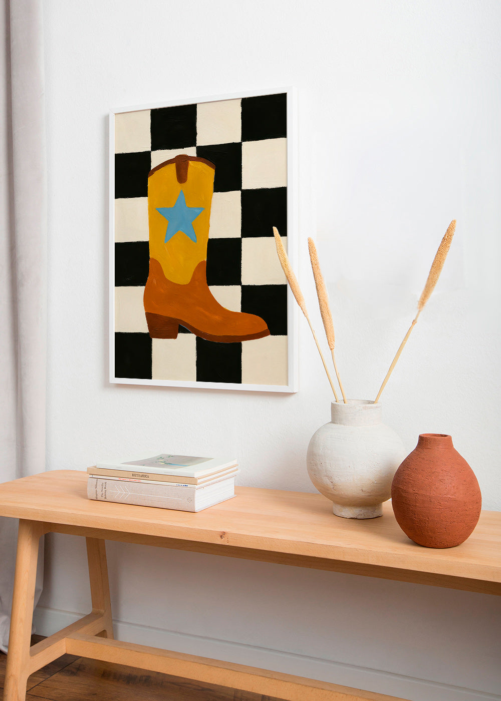 Illustration af cowboystøvle med stjerne – Product2