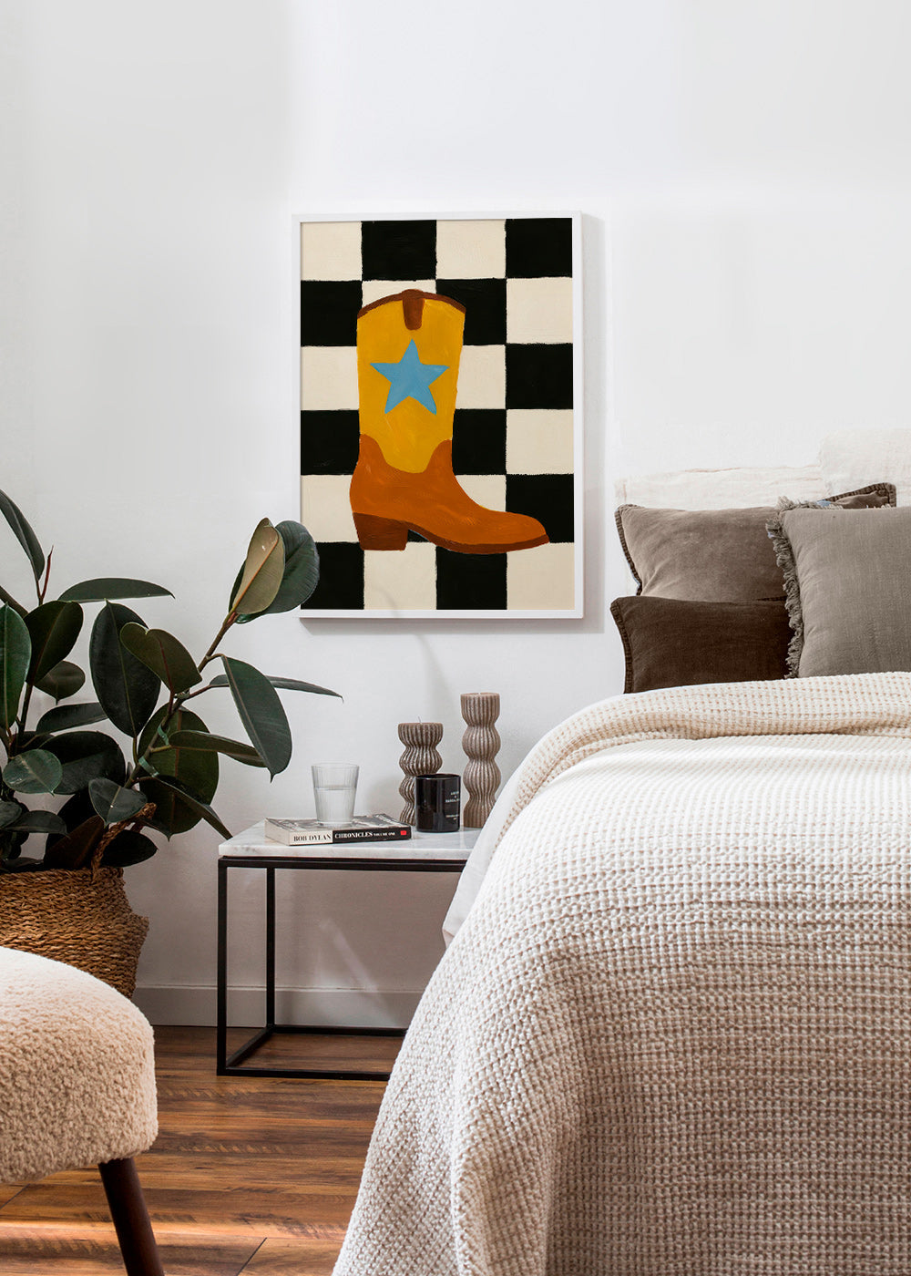 Illustration af cowboystøvle med stjerne – Product3