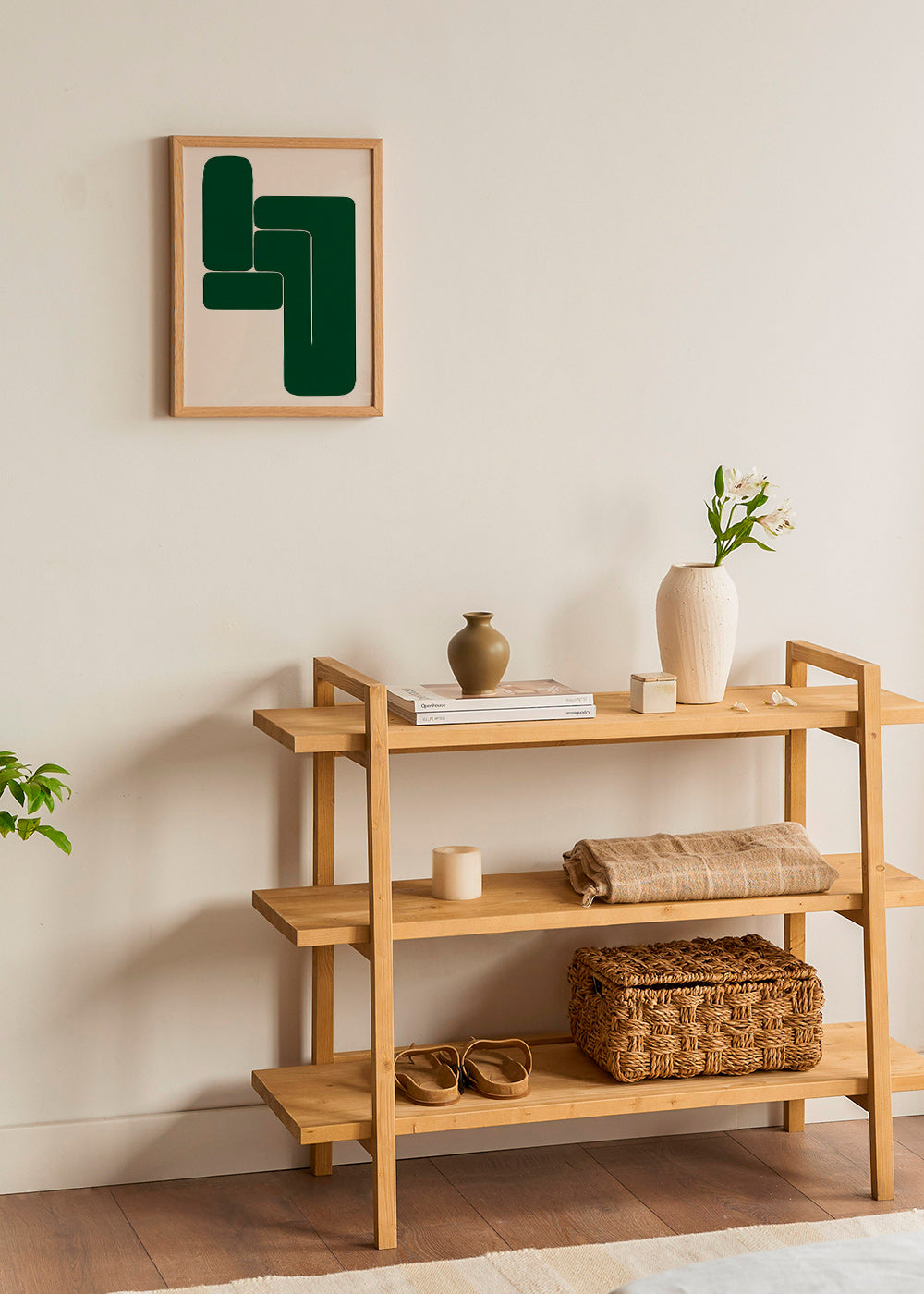 Geometrisk grønt værk med L-former – Product3