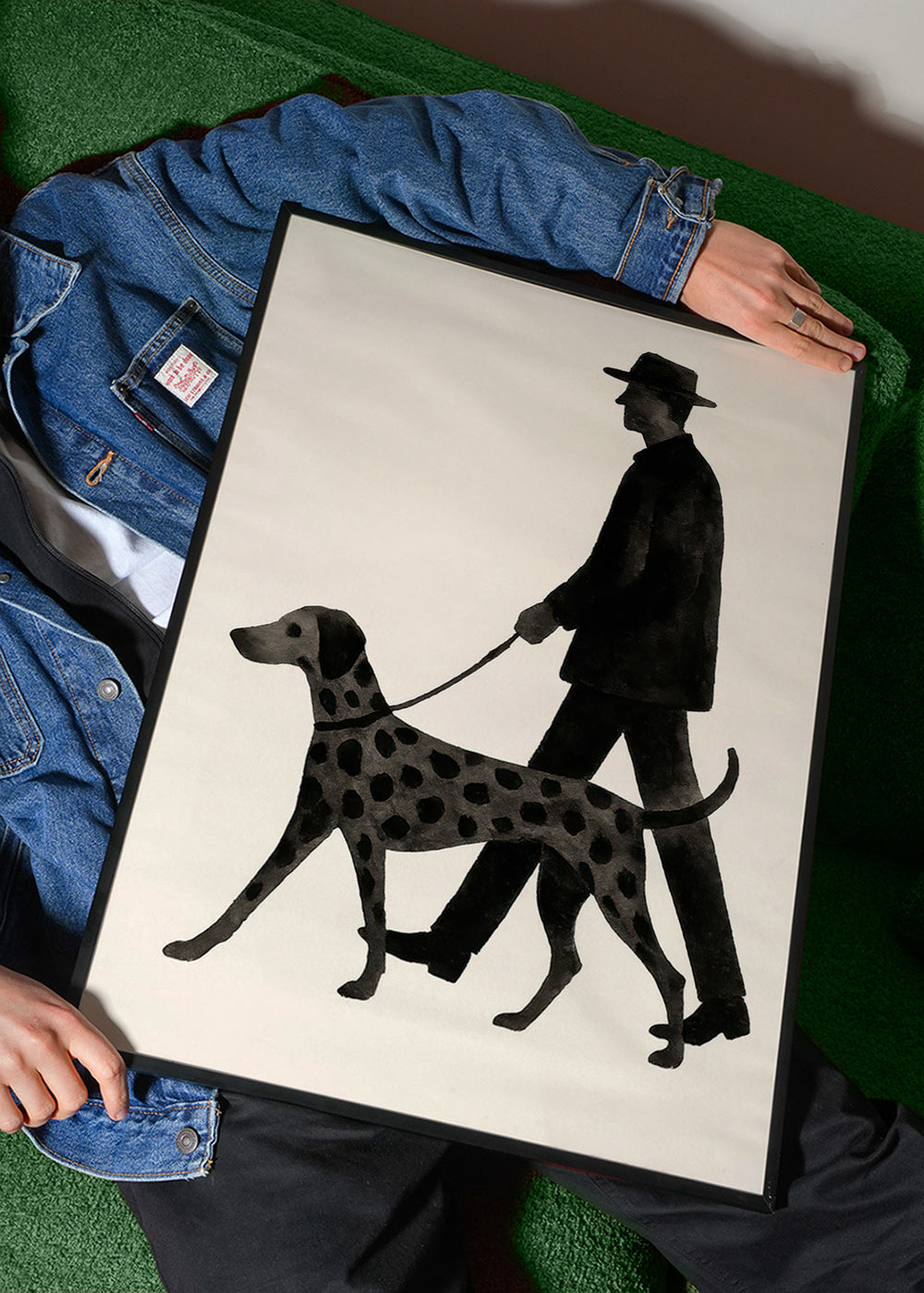 Billede hund gåtur silhuet – Product1
