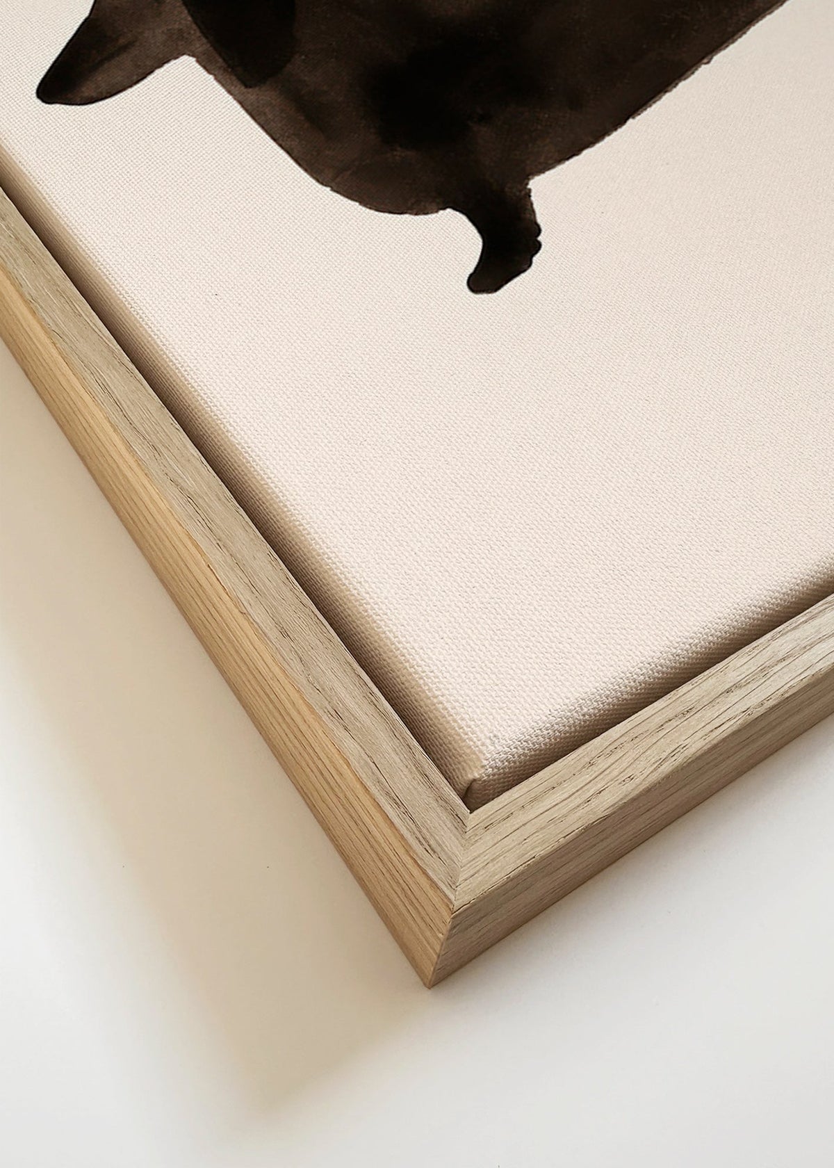 Plakat gravhund silhuet minimal – Canvas detail