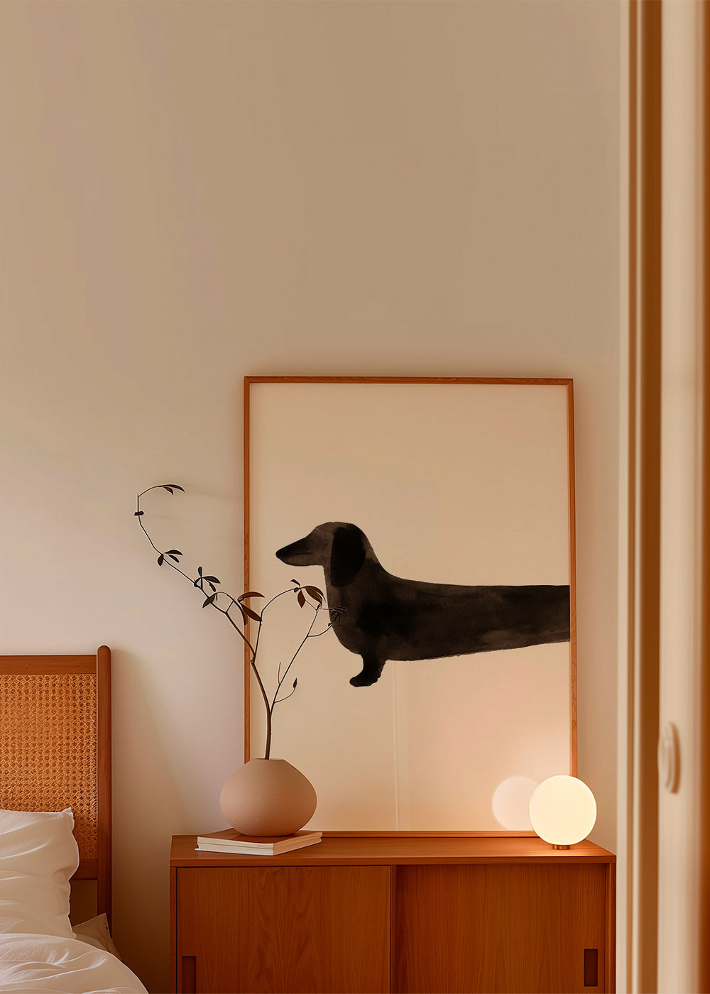 Plakat gravhund silhuet minimal – Product2