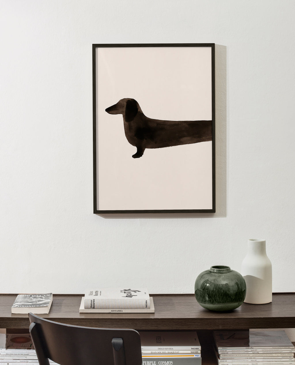 Plakat gravhund silhuet minimal – Product3