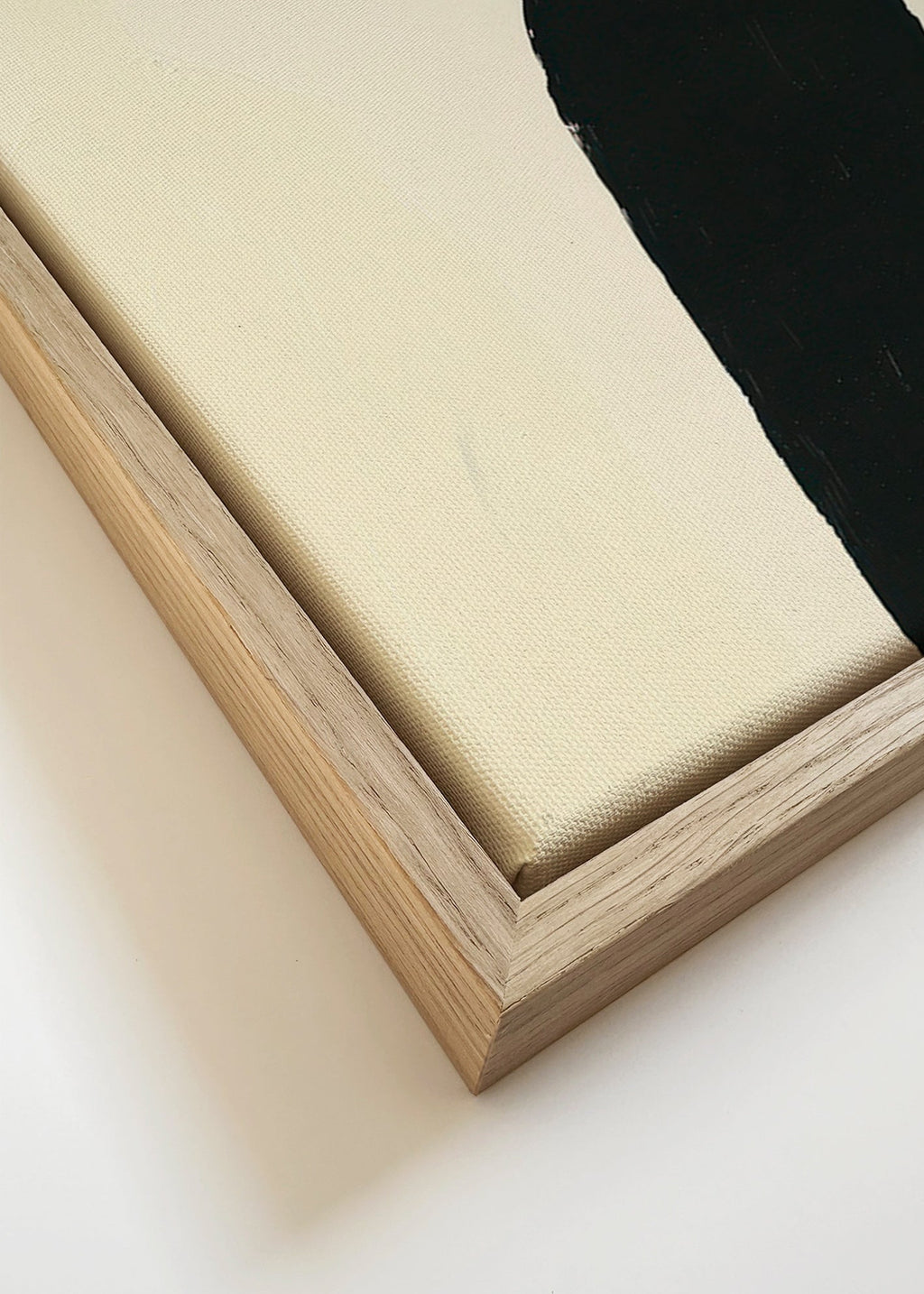 Abstrakt maleri med forlængede silhuetter – Canvas detail