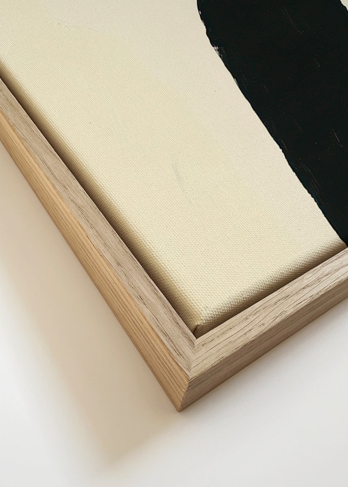 Abstrakt maleri med forlængede silhuetter – Canvas detail