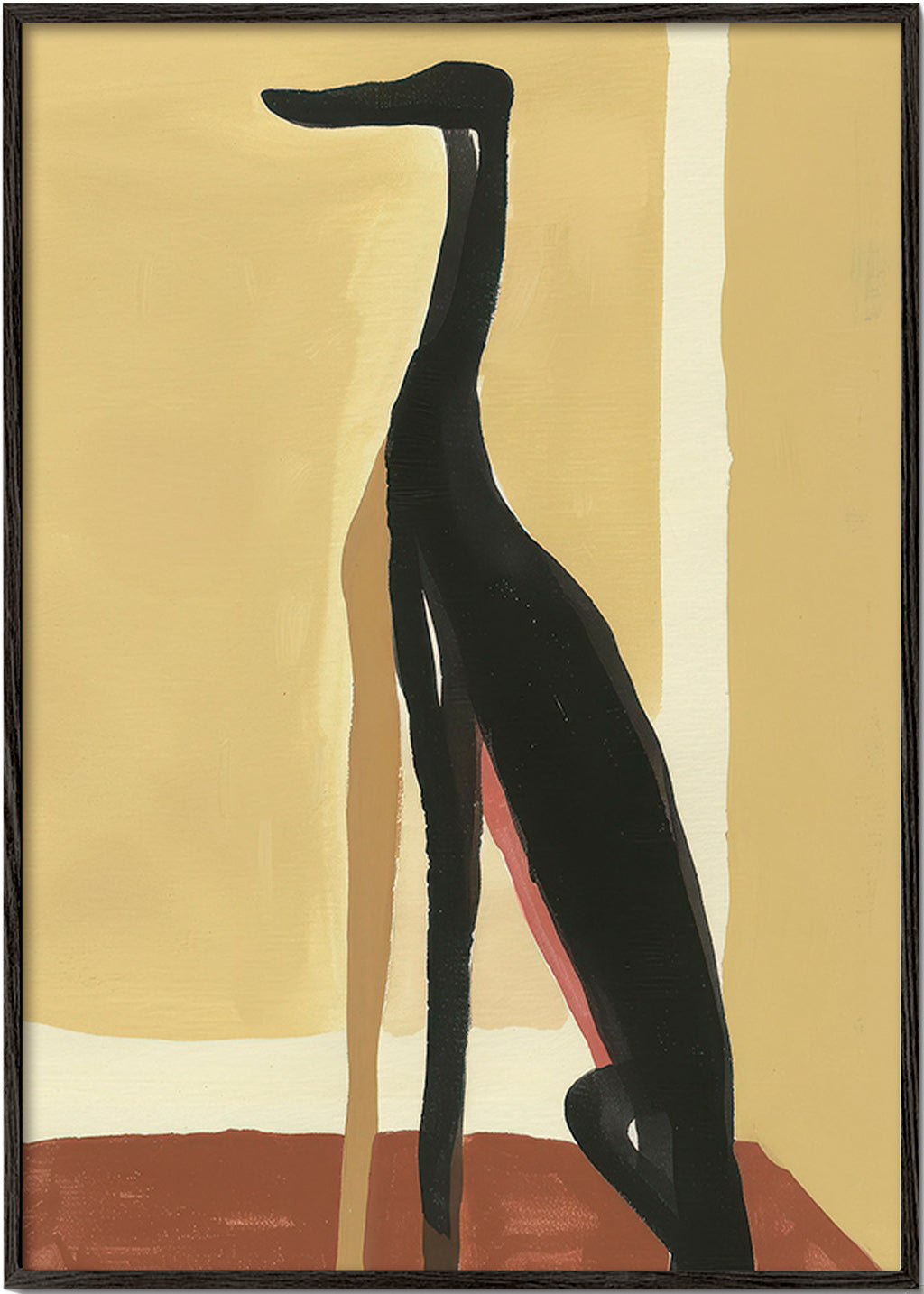 Billede af galgo i profil – Black Frame
