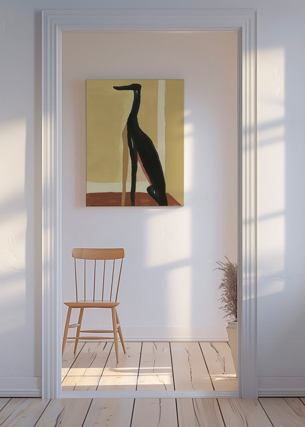 Billede af galgo i profil – Canvas