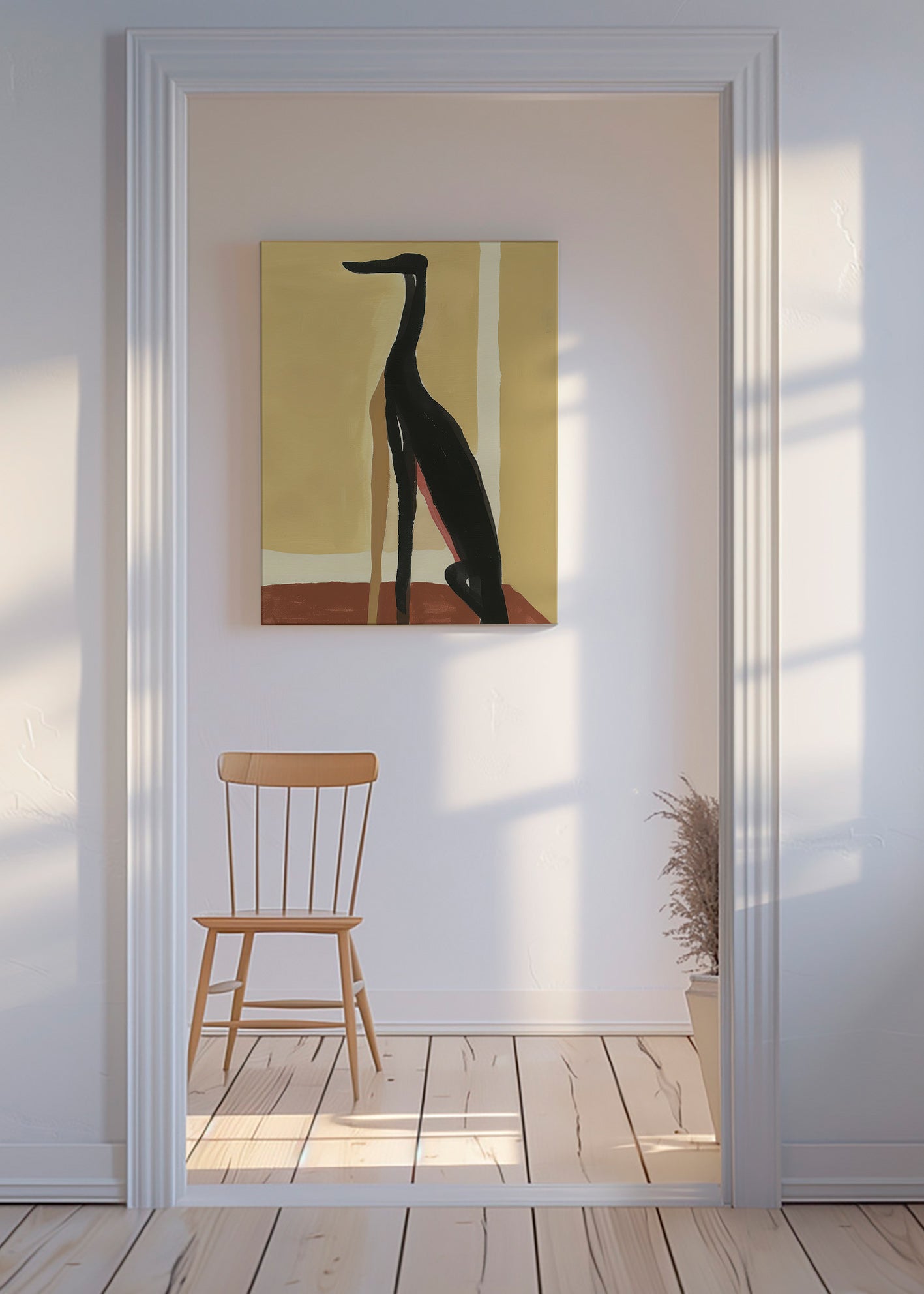 Billede af galgo i profil – Canvas