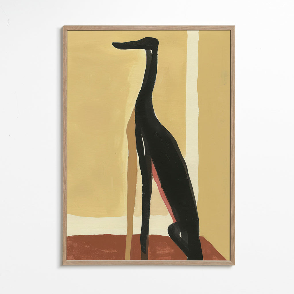 Billede af galgo i profil – Oak Frame