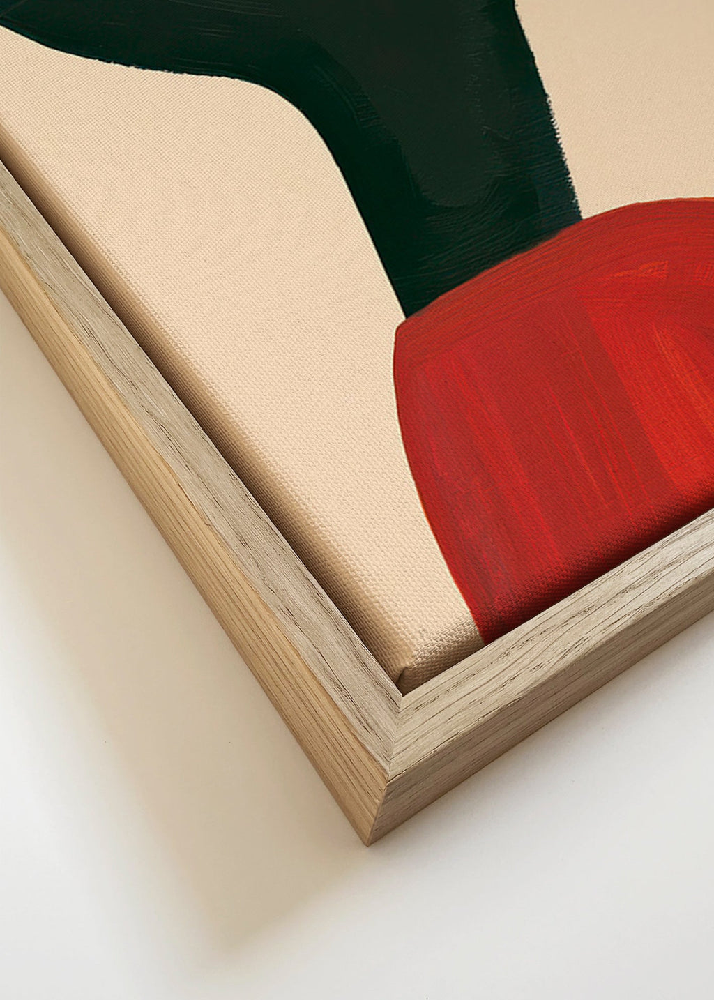 Illustration: stiliseret profil i rød – Canvas detail