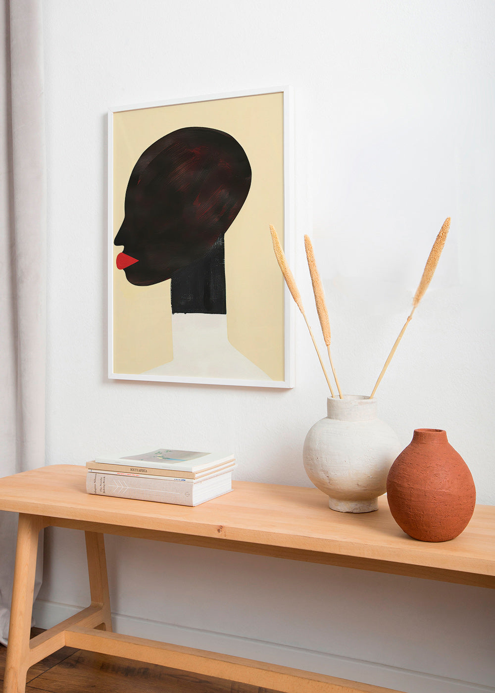 Profilillustration med røde læber – Product1