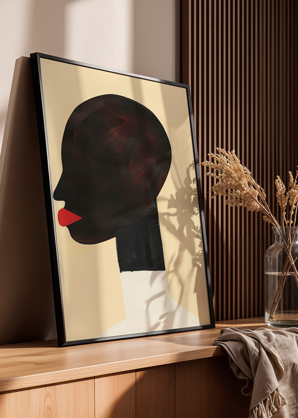 Profilillustration med røde læber – Product3