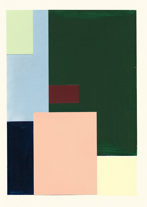 Geometrisk kunst med pastelblokke