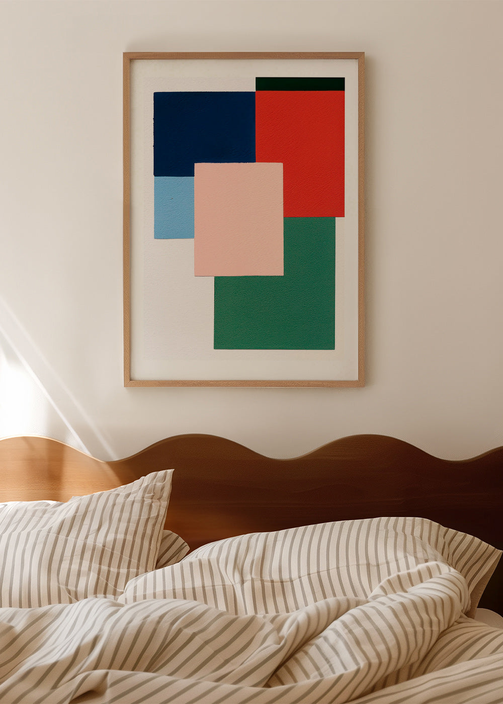 Geometrisk plakat med overlappende farveblokke – Product2