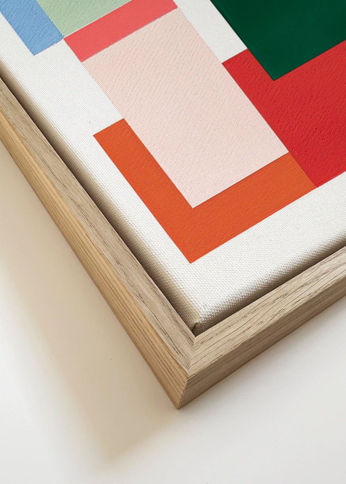 Abstrakt kunst med stablede rektangler – Canvas detail