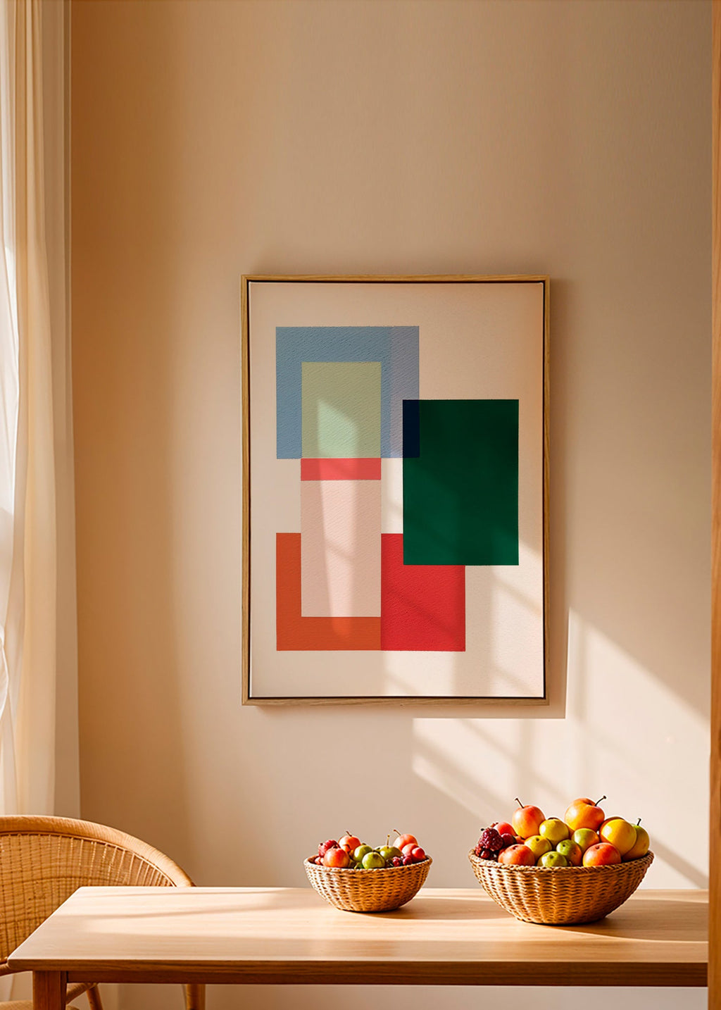 Abstrakt kunst med stablede rektangler – Canvas1