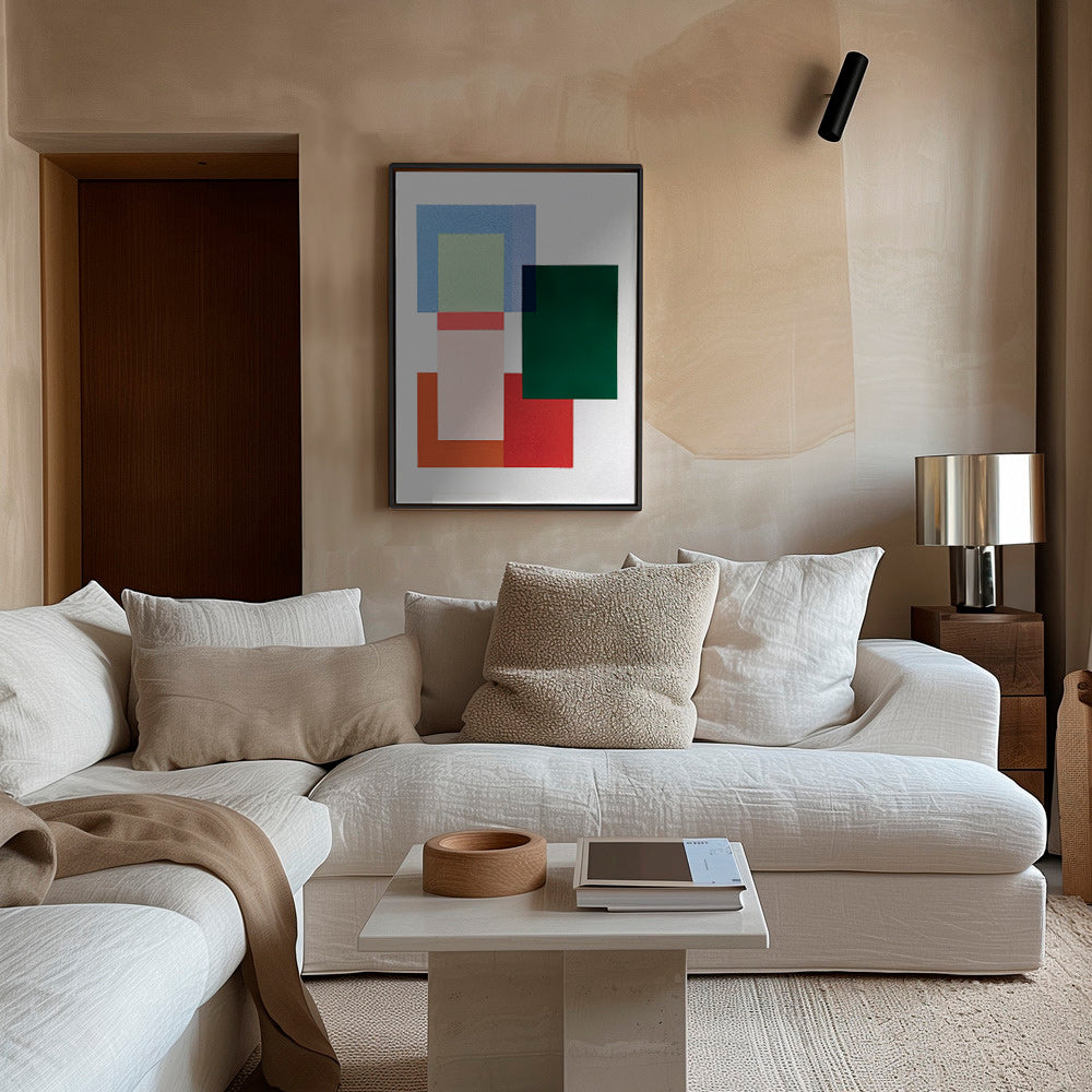 Abstrakt kunst med stablede rektangler – Canvas2