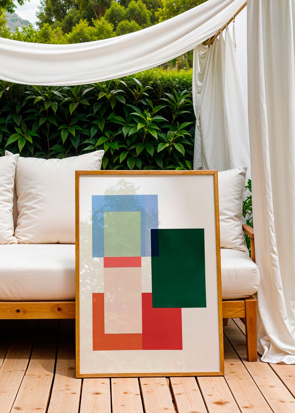 Abstrakt kunst med stablede rektangler – Product1