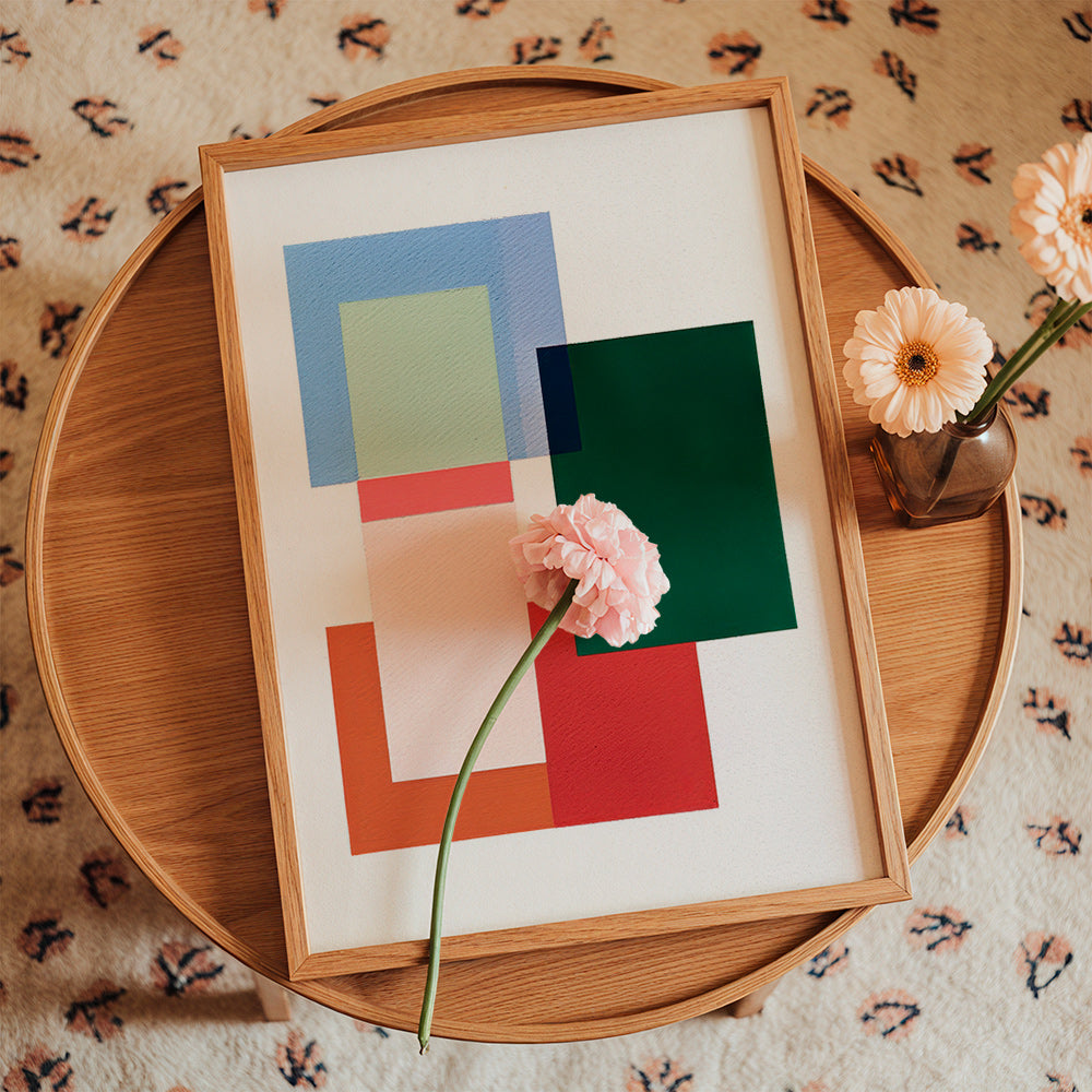 Abstrakt kunst med stablede rektangler – Product2
