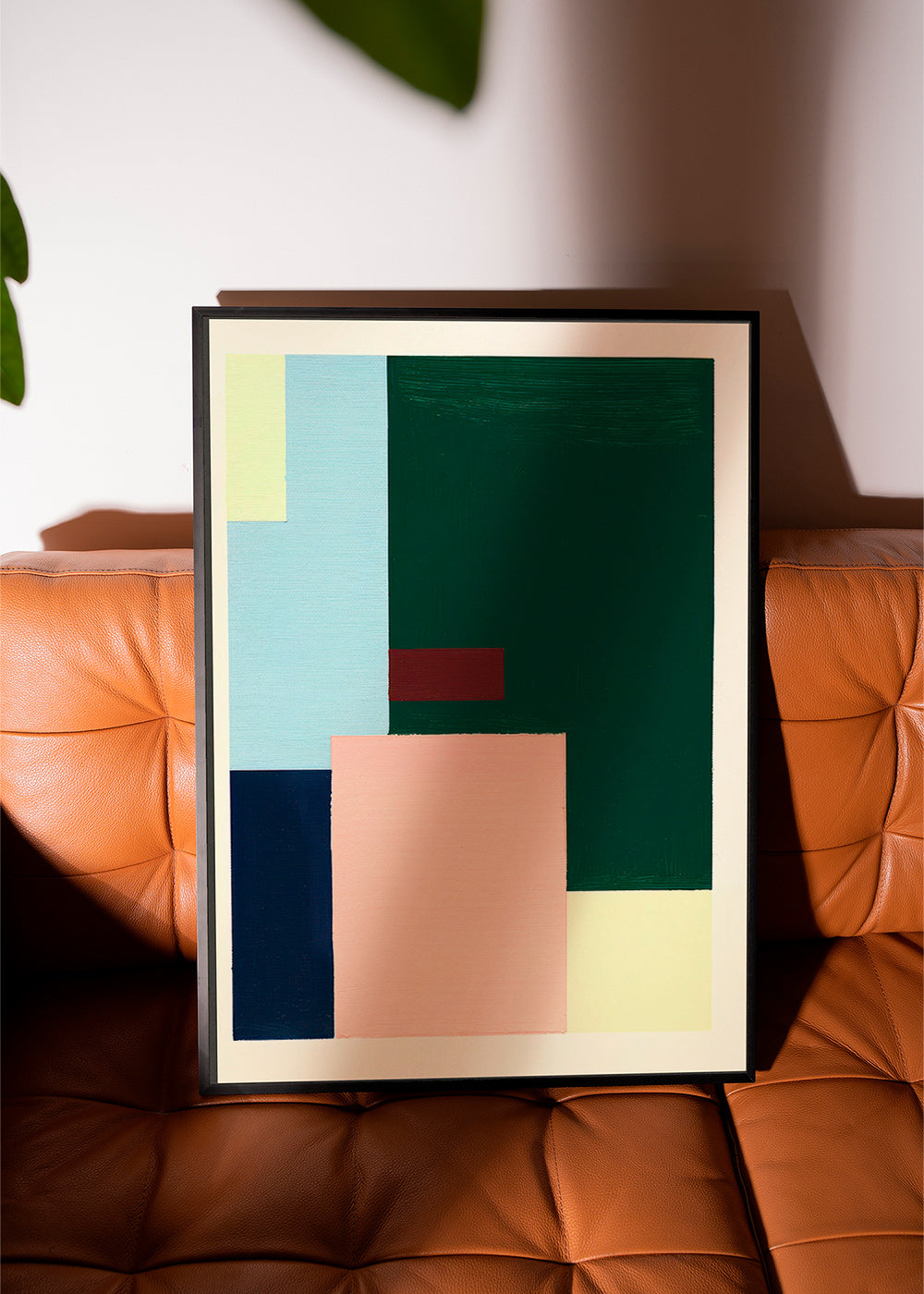 Geometrisk plakat med dybgrønt felt – Product2