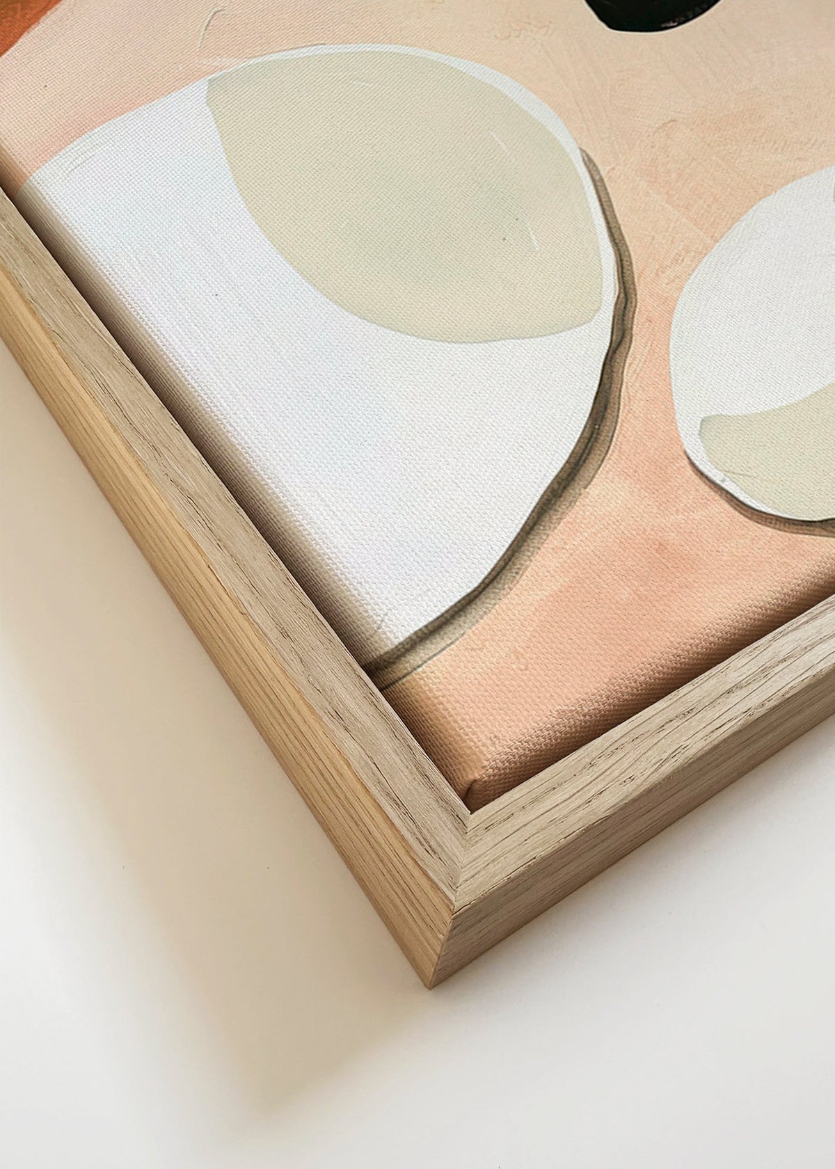 Køkkenkunst minimalistisk med tallerkener og glas – Canvas detail