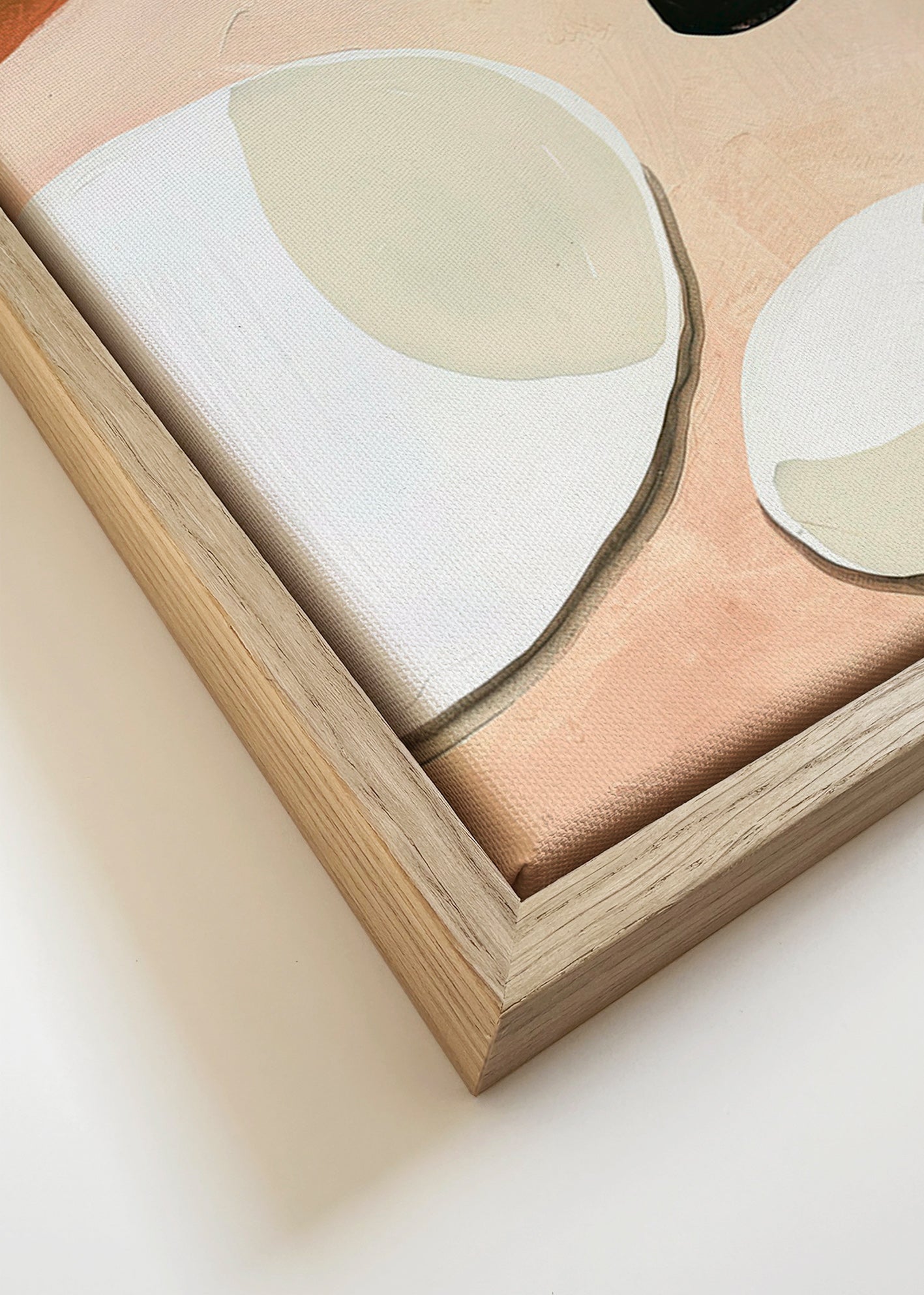 Køkkenkunst minimalistisk med tallerkener og glas – Canvas detail