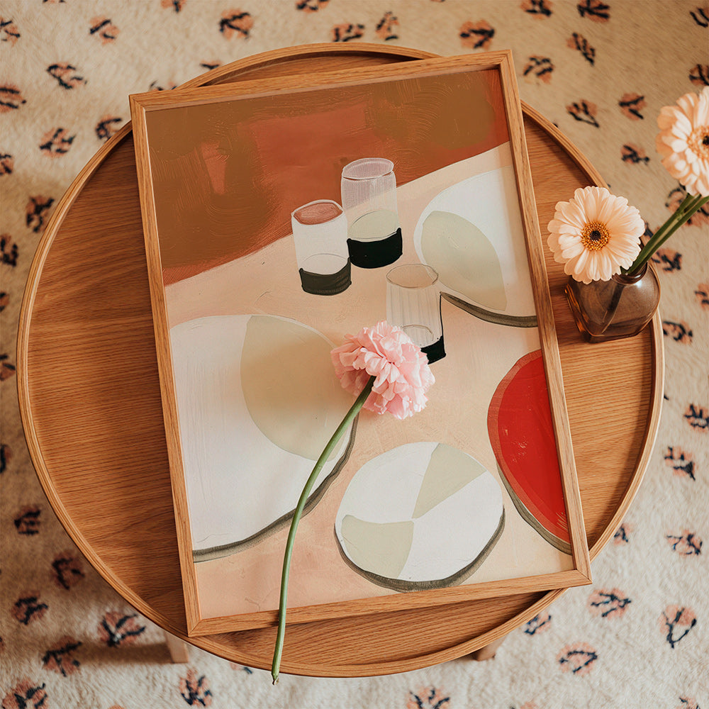 Køkkenkunst minimalistisk med tallerkener og glas – Product3
