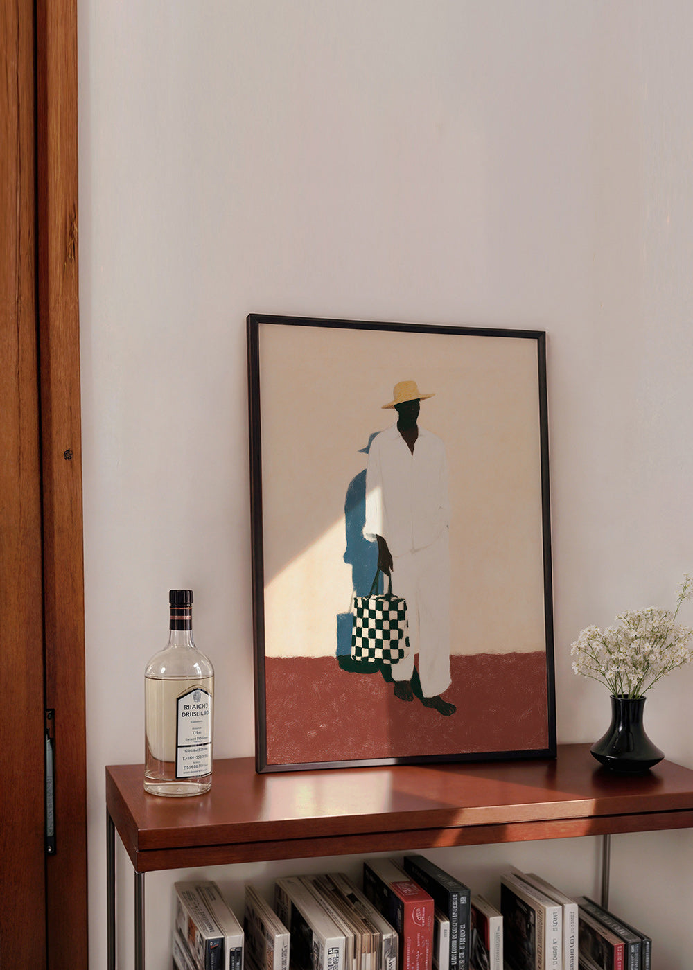 Minimalistisk design med figur i hvidt jakkesæt – Product1