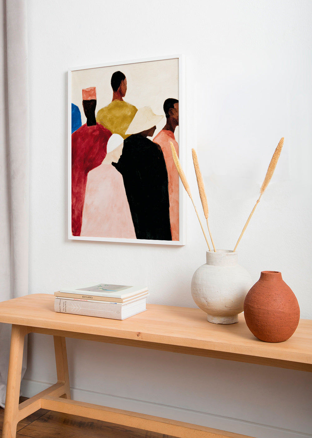 Abstrakt værk med grupperede figurer – Product3