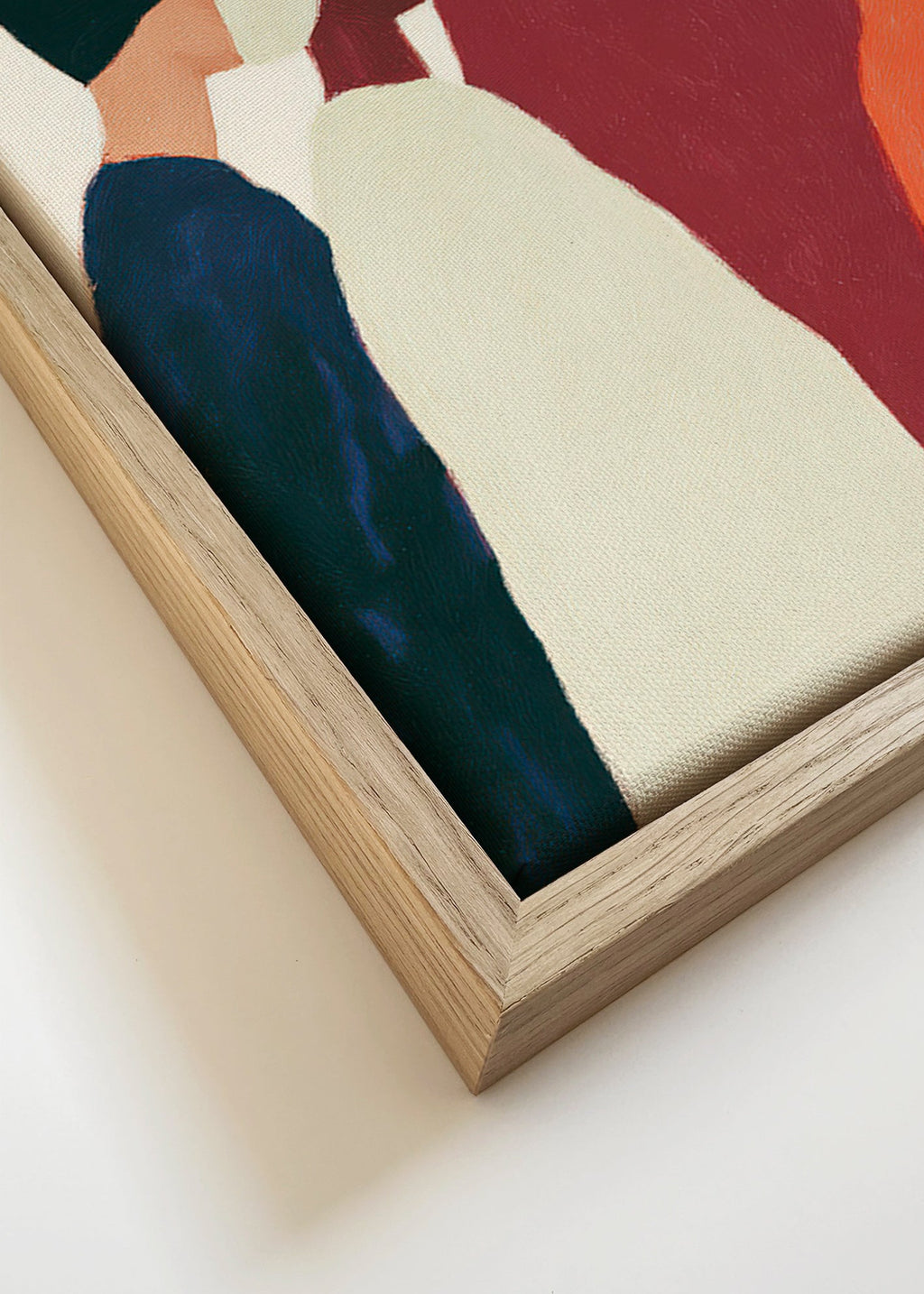 Illustration: række af stiliserede figurer – Canvas detail