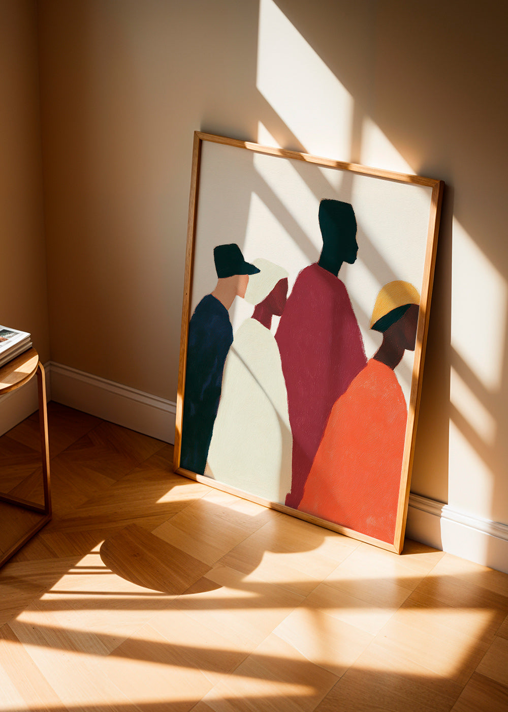 Illustration: række af stiliserede figurer – Product2