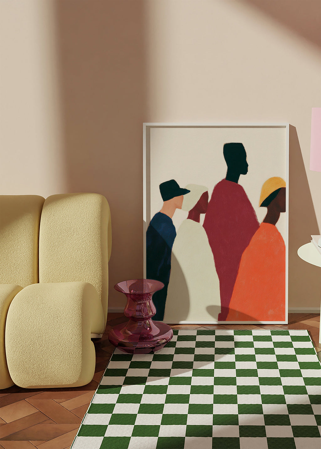 Illustration: række af stiliserede figurer – Product3