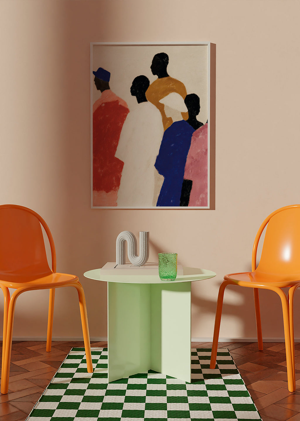 Abstrakt kunst med figurrække – Product1