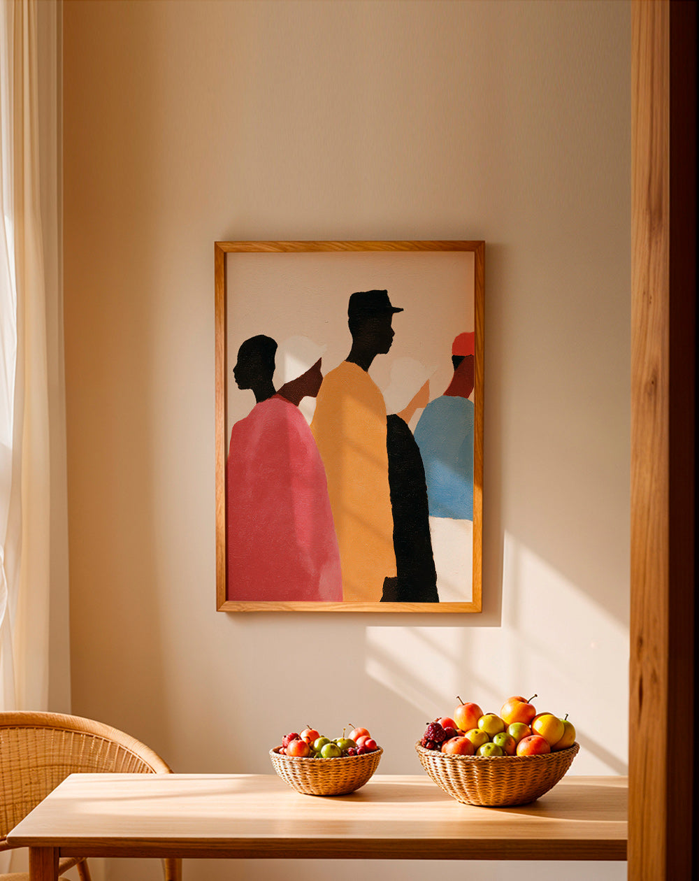 Abstrakt billede med rækker af figurer – Product1