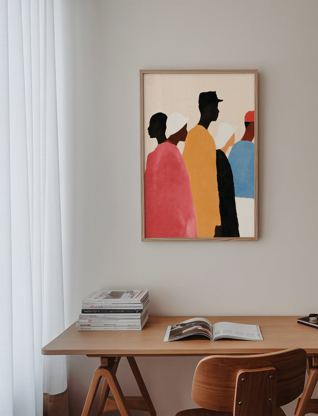 Abstrakt billede med rækker af figurer – Product2