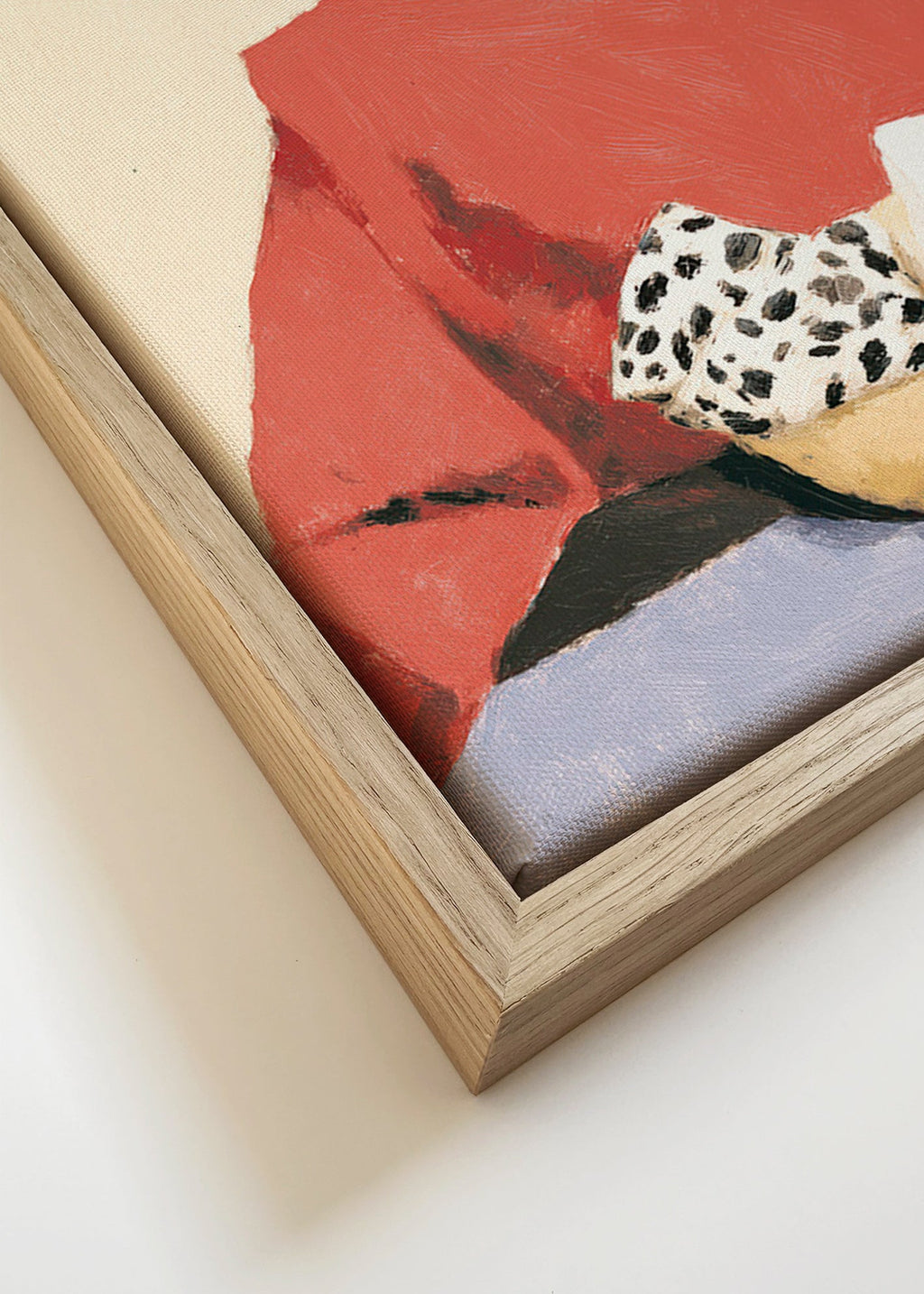 Køkkenkunst: kvinde med skål – Canvas detail