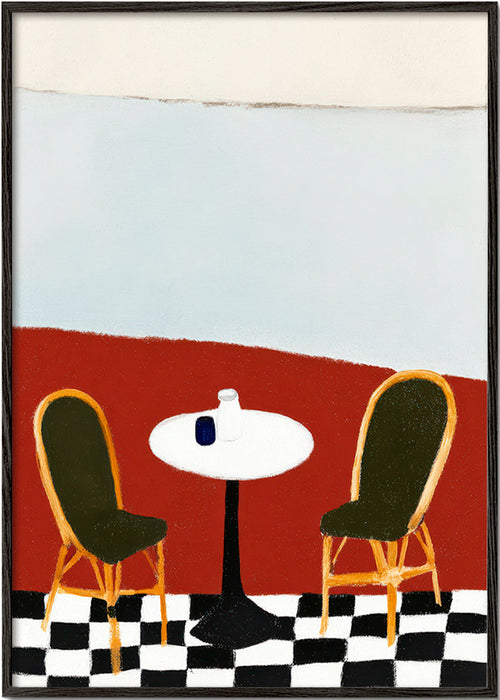 Køkkenkunst: minimalistisk terrasse med bord – Black Frame
