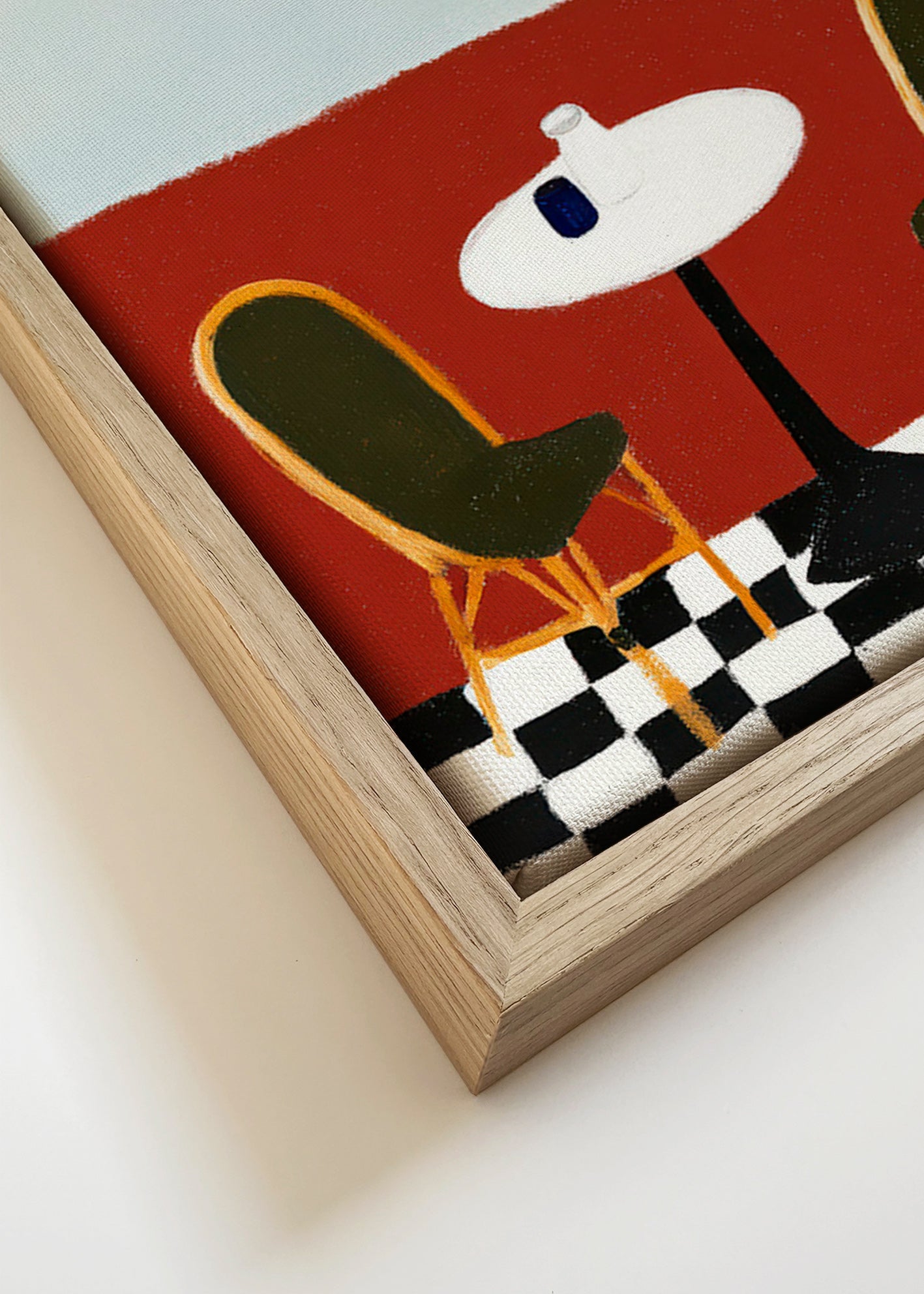 Køkkenkunst: minimalistisk terrasse med bord – Canvas detail