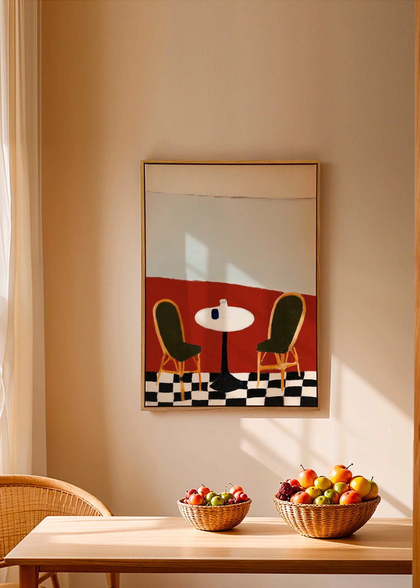 Køkkenkunst: minimalistisk terrasse med bord – Canvas2