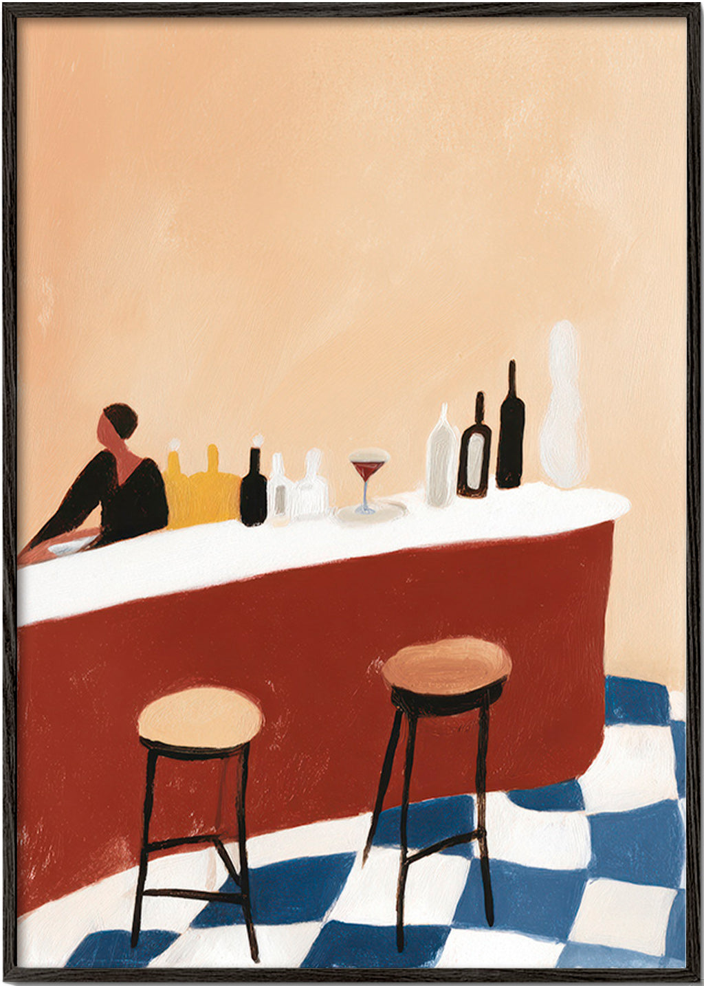 Køkkenkunst: bar med glas – Black Frame
