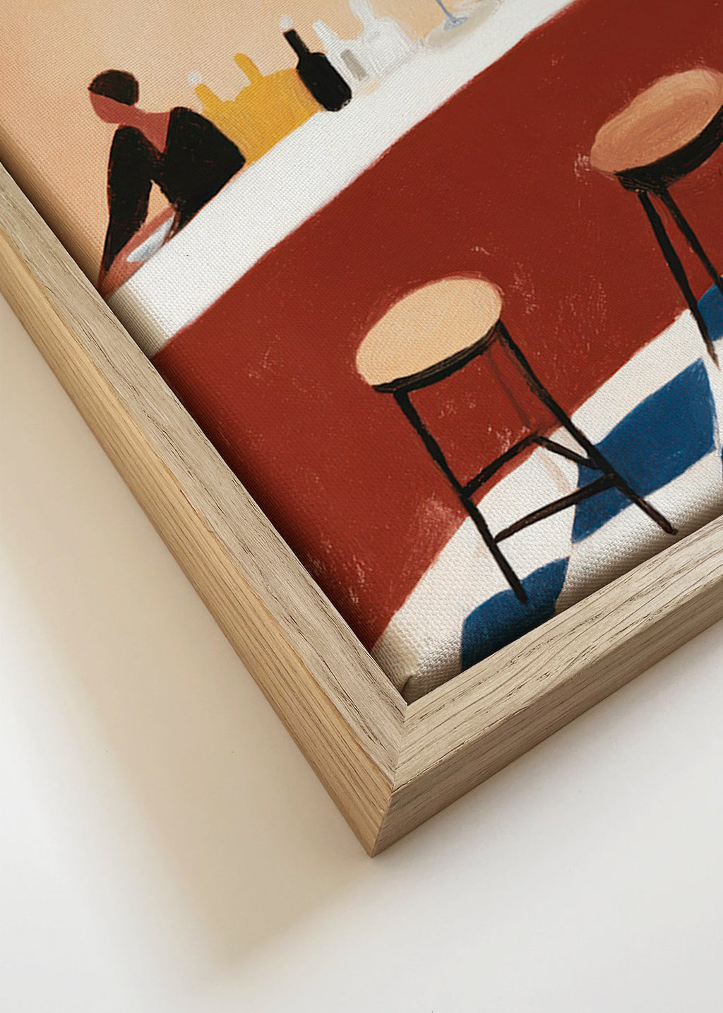 Køkkenkunst: bar med glas – Canvas detail